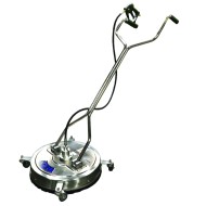  22” Stainless Steel Surface Cleaner | Greaseable Swivel | 4 casters