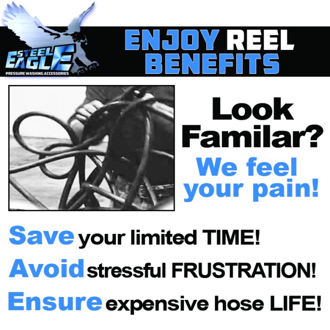 Steel Eagle - Hose Reel - K01-50-S-C - Compact - 50' Capacity - With Inner Hose 