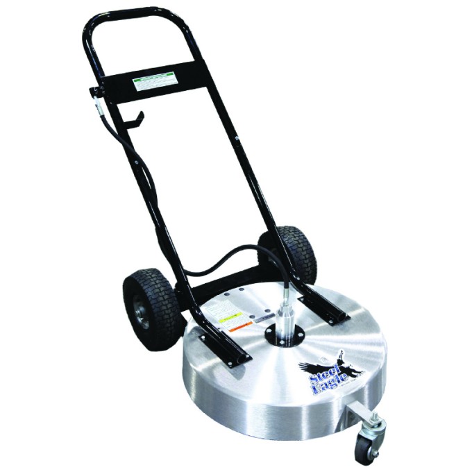 24" Surface Cleaner | Talon 4 Swivel | "U" Handle | Flat Free Tires