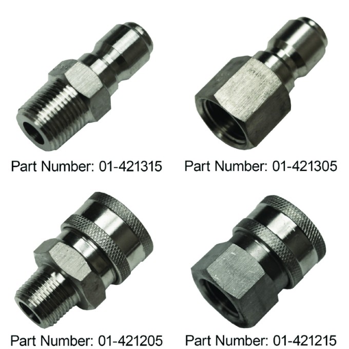 3/8" Quick Couplers - Stainless Steel